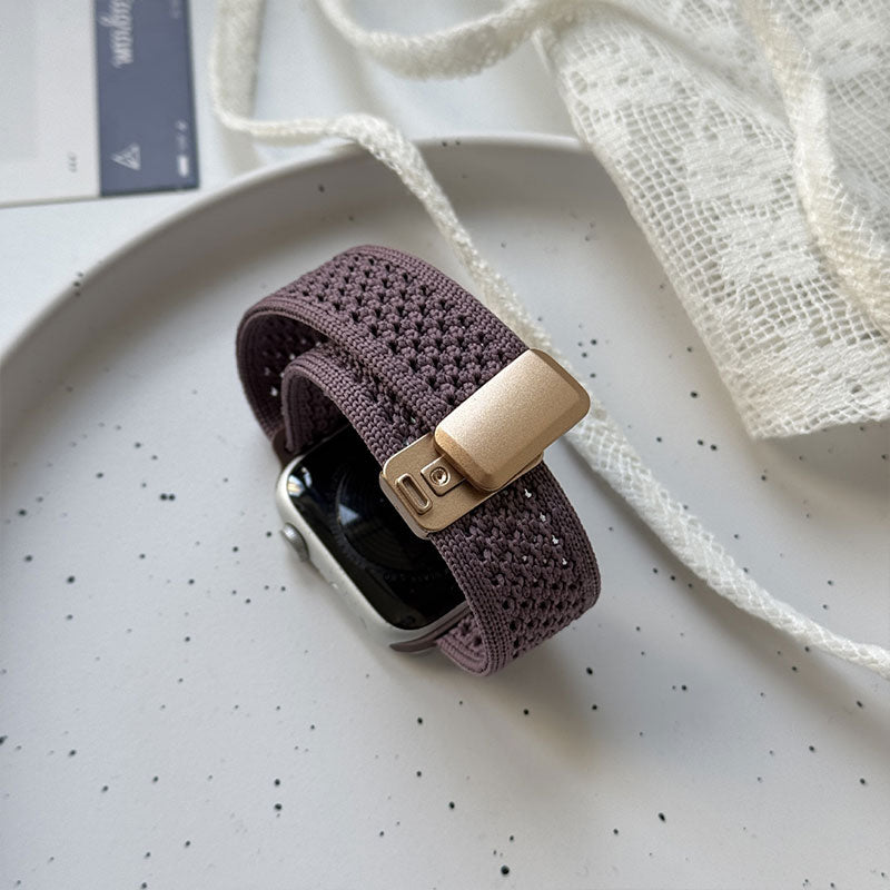 【ふんわりカラー】マグネットナイロンアップルウォッチバンド【Apple Watch】