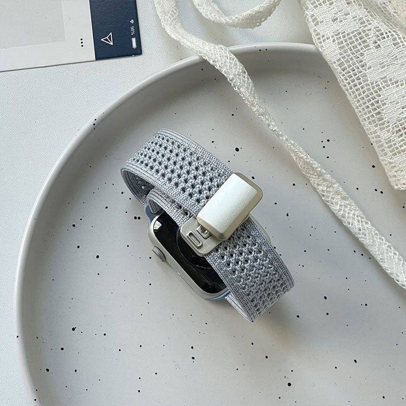 【ふんわりカラー】マグネットナイロンアップルウォッチバンド【Apple Watch】