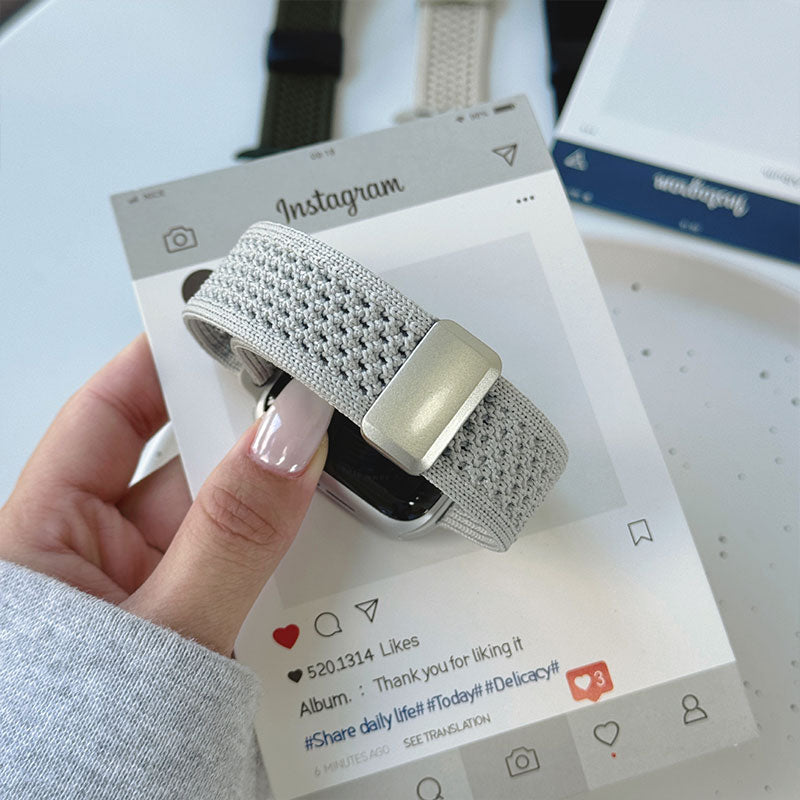 【ふんわりカラー】マグネットナイロンアップルウォッチバンド【Apple Watch】