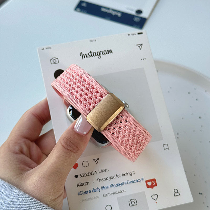 【ふんわりカラー】マグネットナイロンアップルウォッチバンド【Apple Watch】