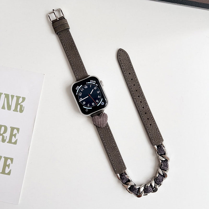 【秋冬デザイン】もこもこハートダブルループアップルウォッチバンド【Apple Watch】