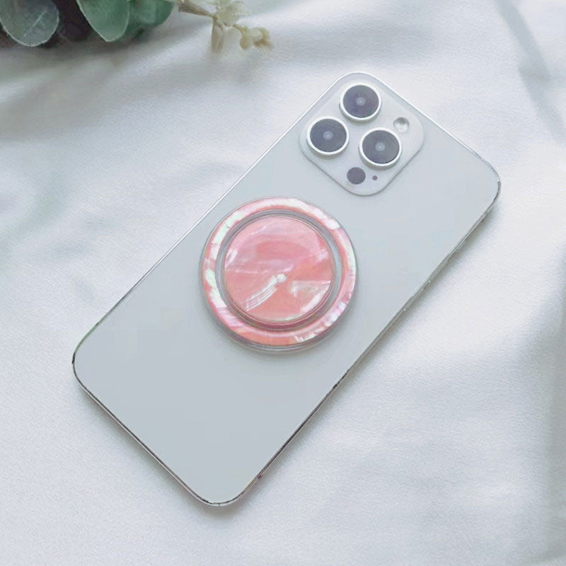 【シェル調の輝き】マザーオブパールMagSafeスマホグリップ【スマホグリップ】