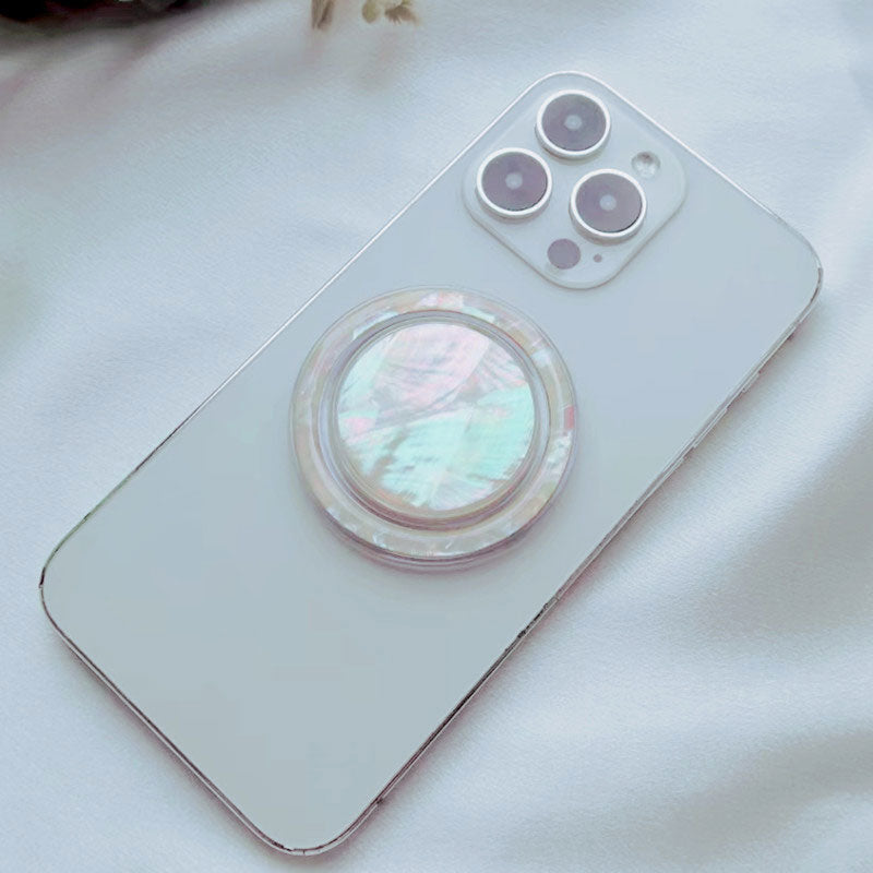 【シェル調の輝き】マザーオブパールMagSafeスマホグリップ【スマホグリップ】