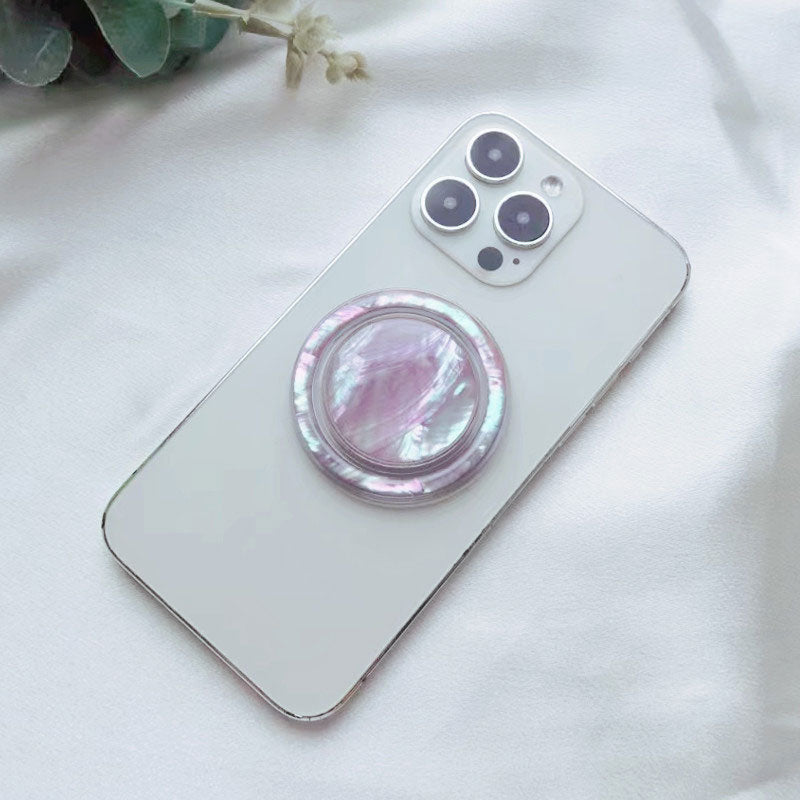 【シェル調の輝き】マザーオブパールMagSafeスマホグリップ【スマホグリップ】