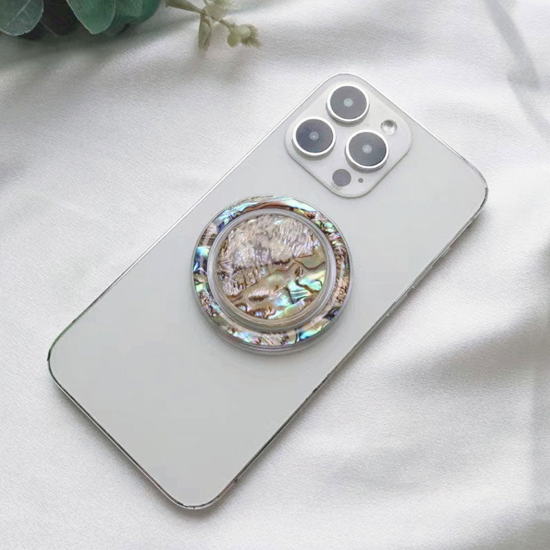 【シェル調の輝き】マザーオブパールMagSafeスマホグリップ【スマホグリップ】
