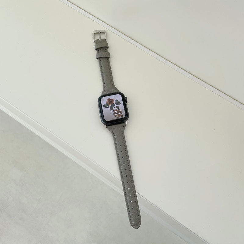 【上品に魅せる】スリムレザーベルトアップルウォッチバンド【Apple Watch】