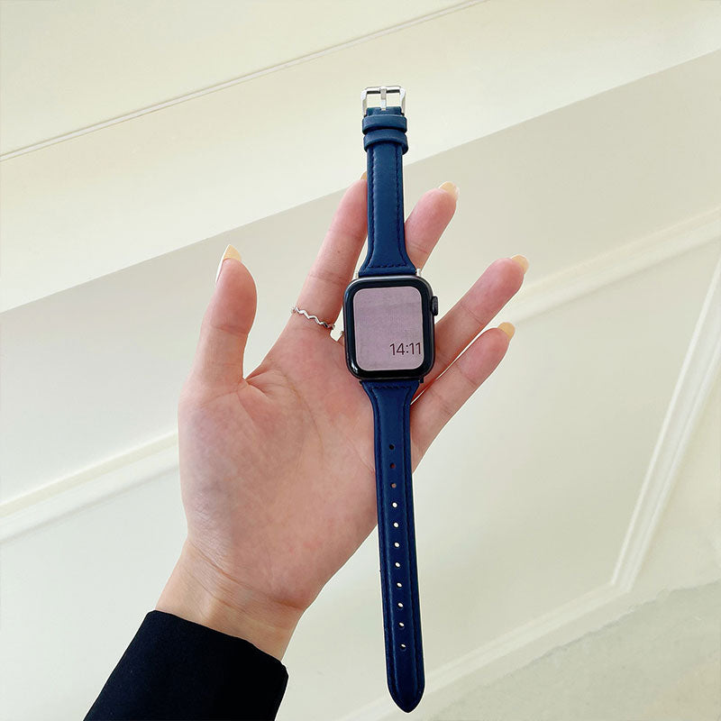 【上品に魅せる】スリムレザーベルトアップルウォッチバンド【Apple Watch】
