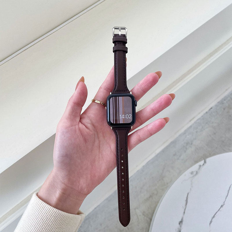 【上品に魅せる】スリムレザーベルトアップルウォッチバンド【Apple Watch】