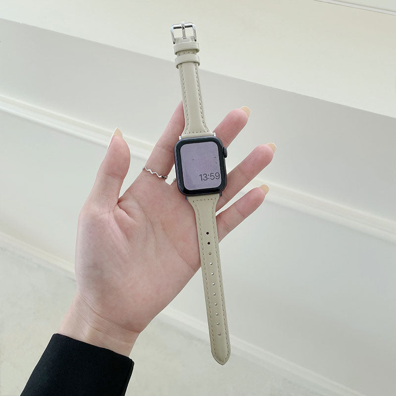 【上品に魅せる】スリムレザーベルトアップルウォッチバンド【Apple Watch】