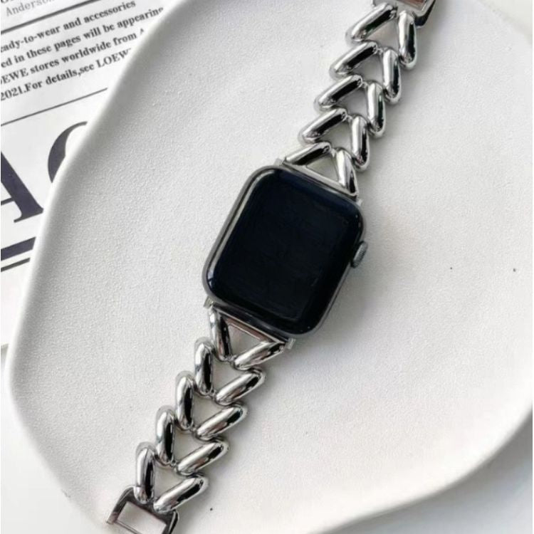【全4色】チェーンデザインメタルアップルウォッチバンド【Apple Watch】