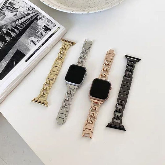 【全5色】シンプルチェーンメタルアップルウォッチバンド【Apple Watch】