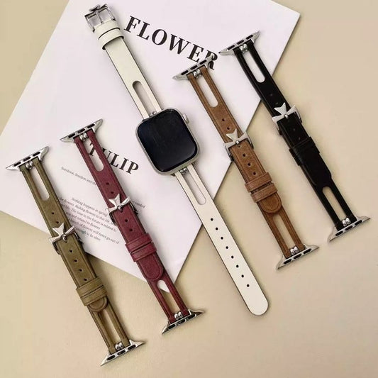 【通気性◎】エアリーレザーアップルウォッチバンド【Apple Watch】