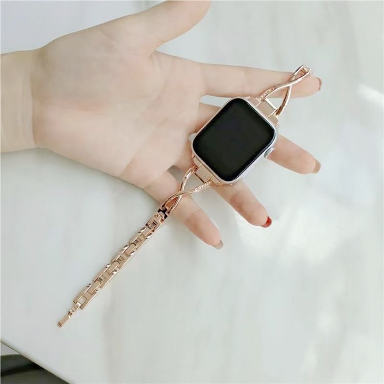 【煌めくストーン】X字ジュエリーアップルウォッチバンド【Apple Watch】