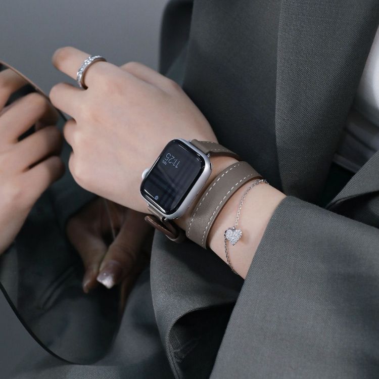 【全13色】ダブルループレザーアップルウォッチバンド【Apple Watch】