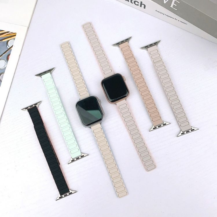 【全9色】スリムマグネットシリコンアップルウォッチバンド【Apple Watch】