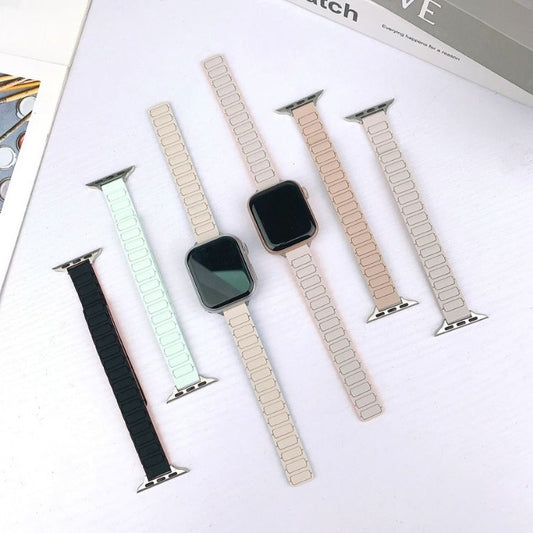 【全9色】スリムマグネットシリコンアップルウォッチバンド【Apple Watch】
