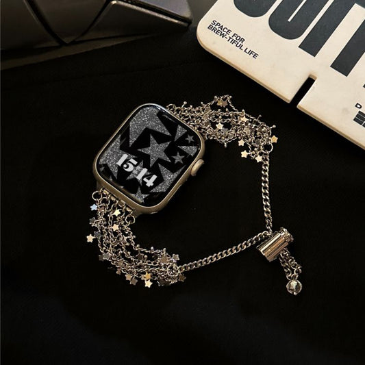 【揺れる星のきらめき】チェーンブレスアップルウォッチバンド【Apple Watch】