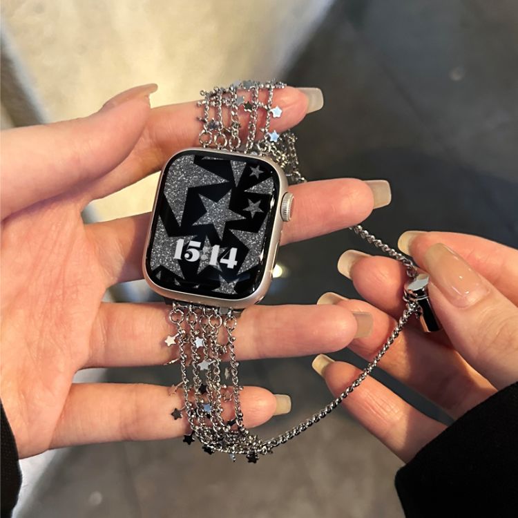 【揺れる星のきらめき】チェーンブレスアップルウォッチバンド【Apple Watch】